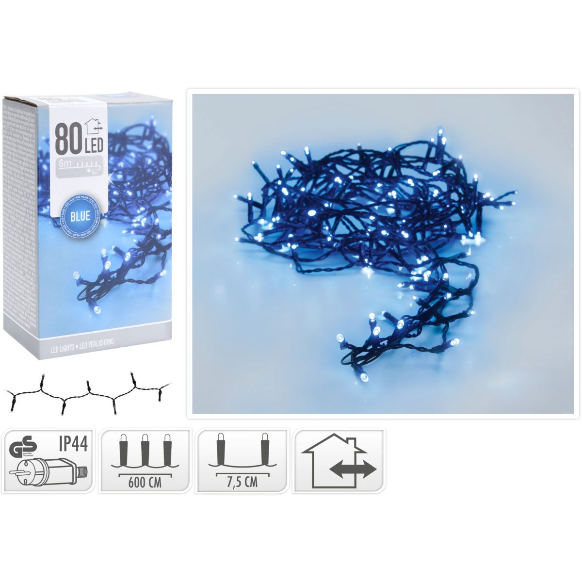 LED verlichting - 80 LED - 6 meter - blauw LED verlichting - 80 LED - 6 meter - blauw