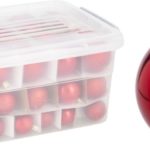 Kerstballen Set Rood - 70 Stuks - Kunststof  - Opbergbox