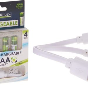 Oplaadbare AAA Batterijen - USB - 400mAh - 4 Stuks
