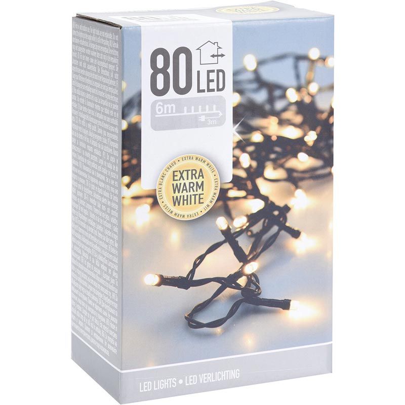 Kerstverlichting 80 led- 6m - extra warm wit - Timer - Lichtfuncties - Geheugen - Buiten Kerstverlichting 80 led- 6m - extra warm wit - Timer - Lichtfuncties - Geheugen - Buiten - Afbeelding 3