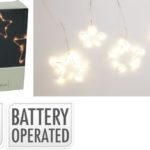Lichtgordijn - Kerststerren - 120cm - op batterijen