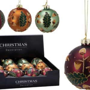 12x Glazen Kerstbal - Mat - 8cm