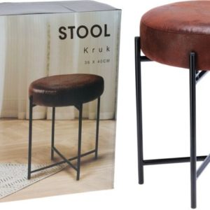 Bijzet Kruk - Rond - metalen onderstel