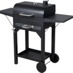 Houtskool BBQ - mat zwart - verrijdbaar