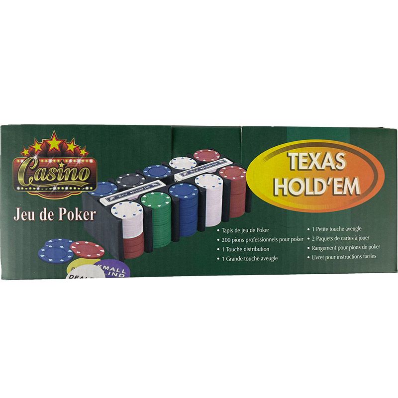 Pokerset 200 pokerchips - inclusief kaarten, pokermat en dealer, big blind en small blind Pokerset 200 pokerchips - inclusief kaarten, pokermat en dealer, big blind en small blind - Afbeelding 6