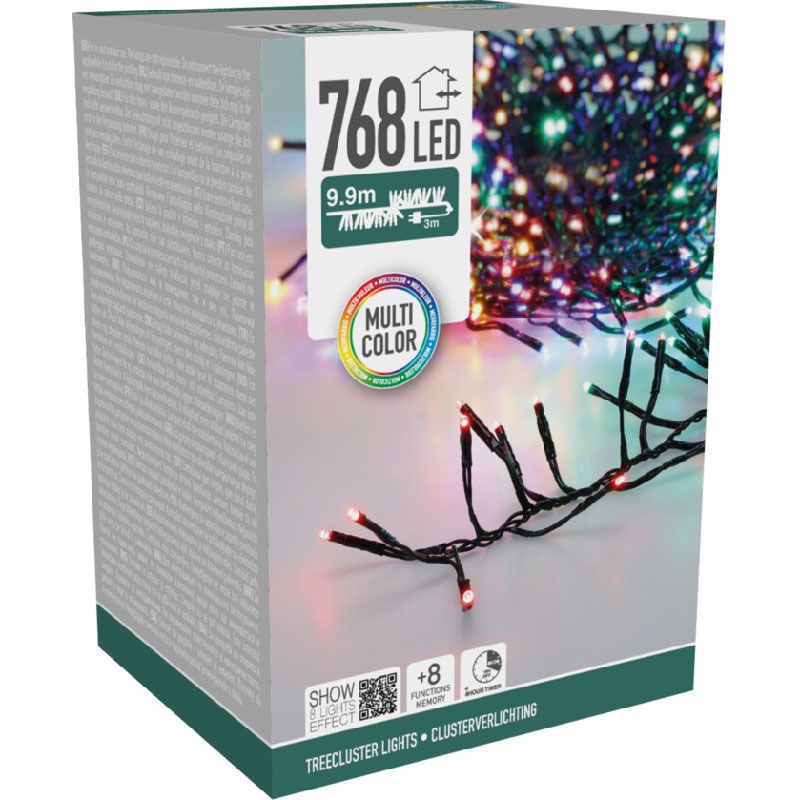 Treecluster Kerstboomverlichting - 768led - multicolor Treecluster Kerstboomverlichting - 768led - multicolor - Afbeelding 2