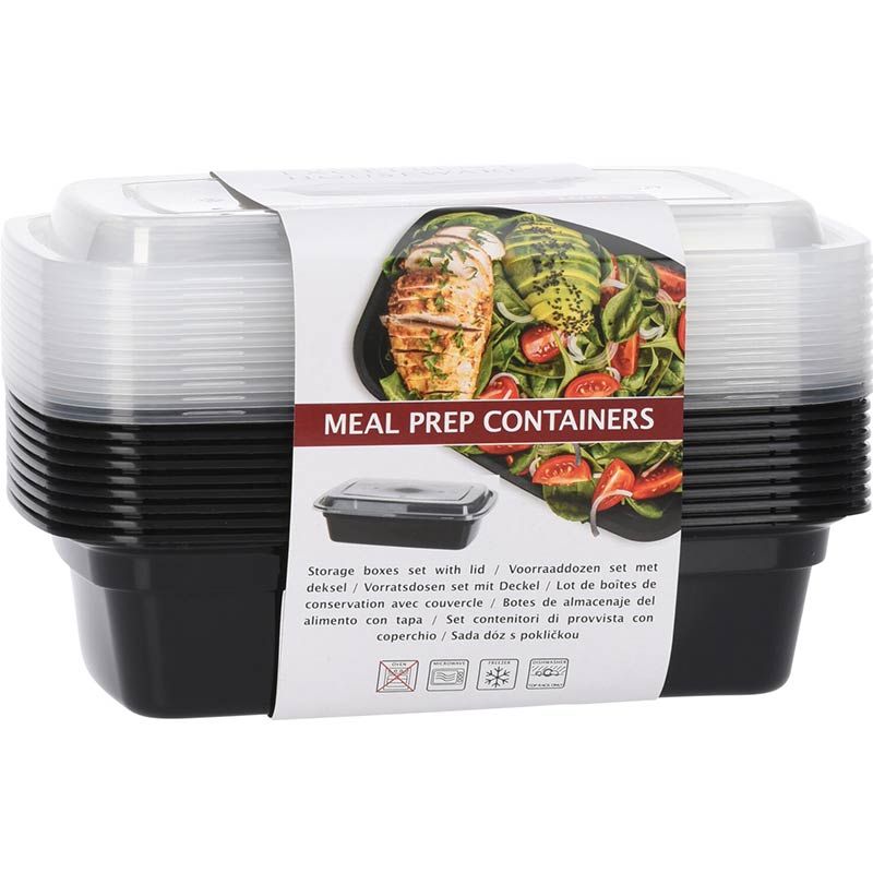 Meal Prep Bakjes 10 stuks - 1 compartiment Meal Prep Bakjes 10 stuks - 1 compartiment - Afbeelding 3