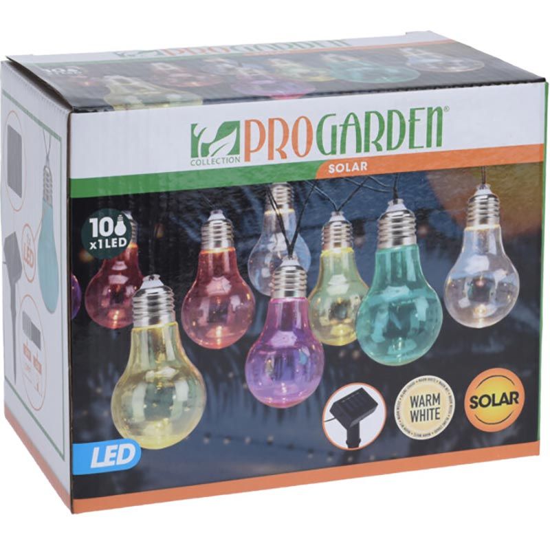 Feestverlichting - Solar Lamp - 10 LED Lampen - Multicolour Feestverlichting - Solar Lamp - 10 LED Lampen - Multicolour - Afbeelding 2