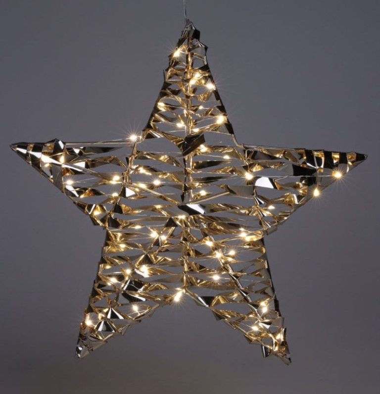 Verlichte Kerstster - Goud - 40 cm - 60 led