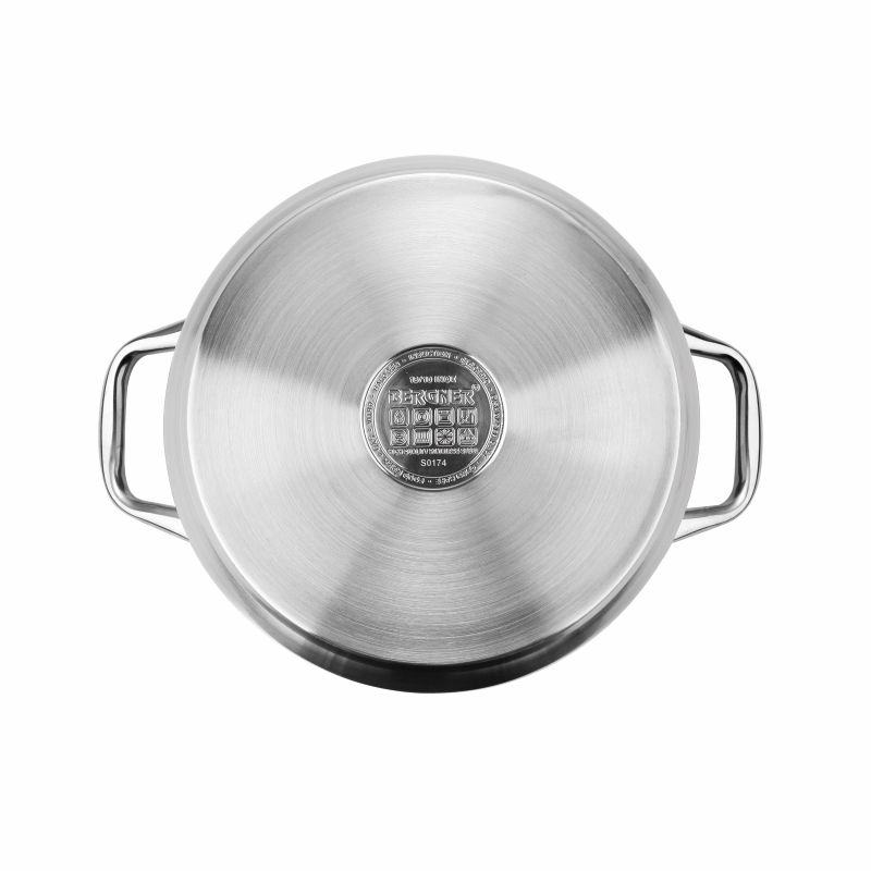 Bergner RVS Pannenset Gourmet - 4 Kookpannen met Deksels - Inductie Bergner RVS Pannenset Gourmet - 4 Kookpannen met Deksels - Inductie - Afbeelding 5