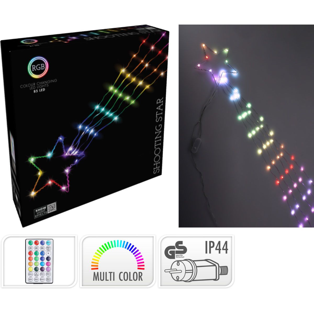 Vallende Ster - RGB-verlichting - 165 cm - Afstandsbediening Vallende Ster - RGB-verlichting - 165 cm - Afstandsbediening
