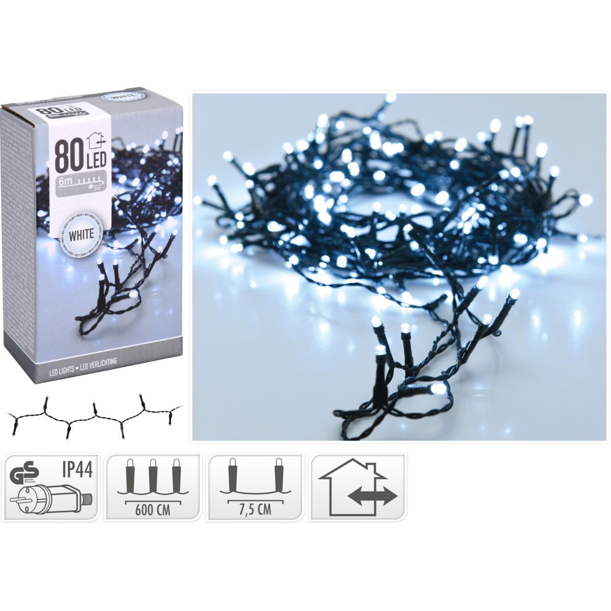 LED verlichting 80 LED - 6 meter wit LED verlichting 80 LED - 6 meter wit