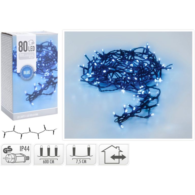 LED verlichting - 80 LED - 6 meter - blauw