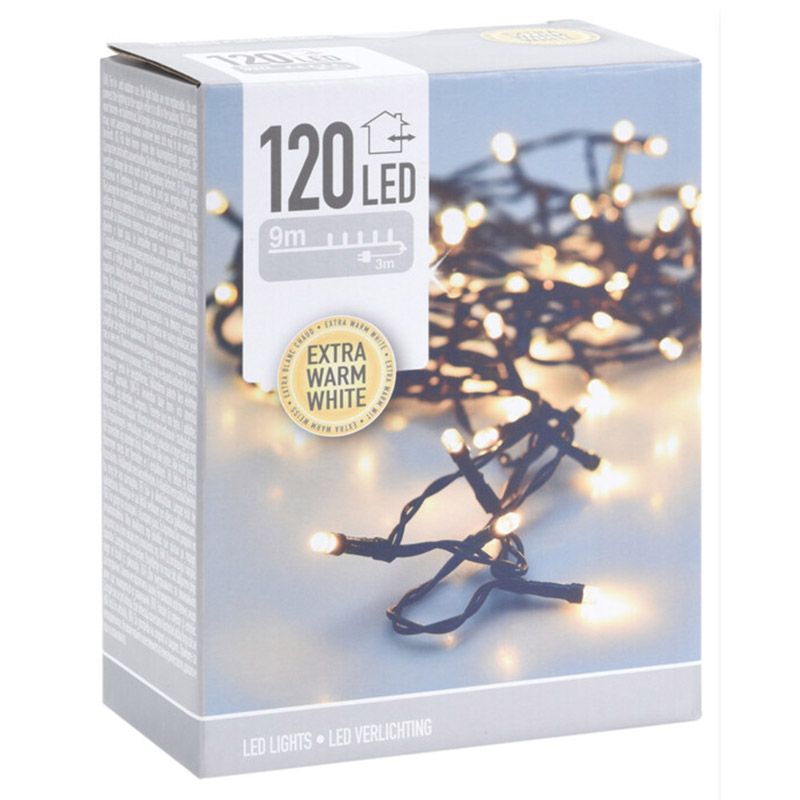 LED-verlichting - 120 LED's - 9 meter - extra warm wit LED-verlichting - 120 LED's - 9 meter - extra warm wit - Afbeelding 3