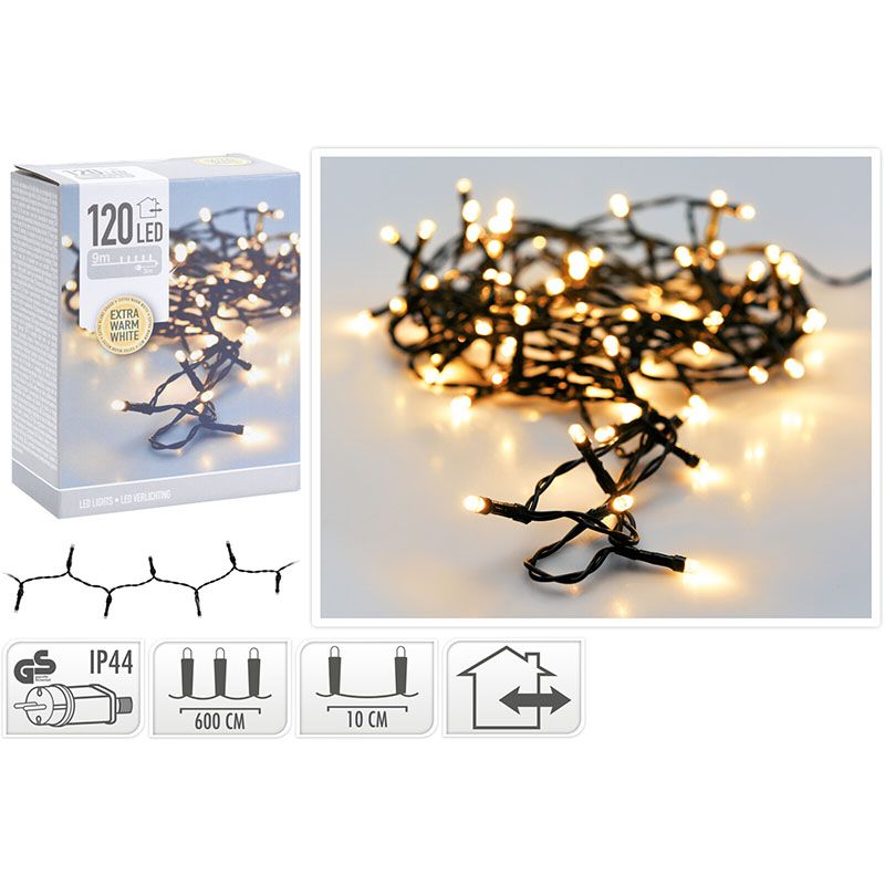 LED-verlichting - 120 LED's - 9 meter - extra warm wit LED-verlichting - 120 LED's - 9 meter - extra warm wit - Afbeelding 4