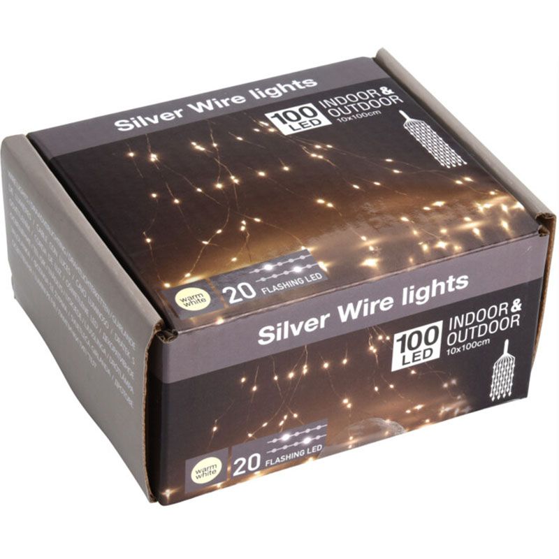 Cascadeverlichting met vuurvliegjeseffect - 100 led - warm wit Cascadeverlichting met vuurvliegjeseffect - 100 led - warm wit - Afbeelding 3