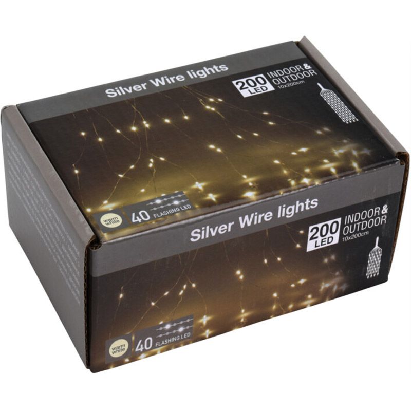 Cascadeverlichting met vuurvliegjeseffect - 200 led - warm wit Cascadeverlichting met vuurvliegjeseffect - 200 led - warm wit - Afbeelding 3