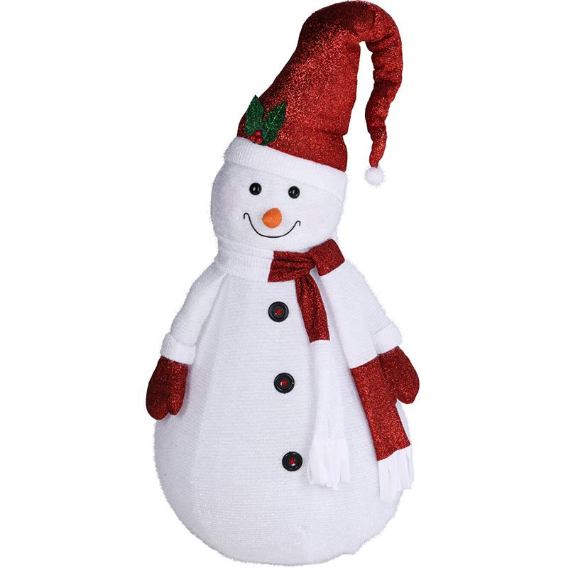Happy Snowman XXL - 140cm - met LED lampjes - met timer - geschikt voor buiten Happy Snowman XXL - 140cm - met LED lampjes - met timer - geschikt voor buiten