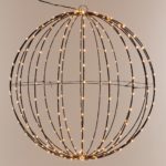 Lichtbol 240 led - Metaal - 40 cm - Kerstverlichting - met Timer - extra warm wit