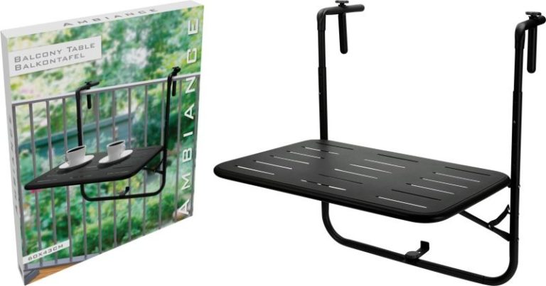 Balkontafel - Mat Zwart - 60x40