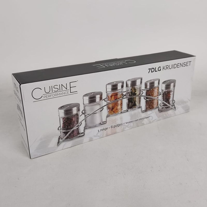 Kruidenset - 7 delig - RVS en glas Kruidenset - 7 delig - RVS en glas - Afbeelding 5