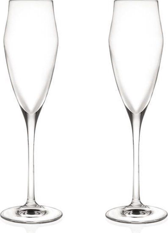 Masterpro Champagneglazen - Fluitglazen - 18.2cl - Kristalglas - 2 stuks Masterpro Champagneglazen - Fluitglazen - 18.2cl - Kristalglas - 2 stuks