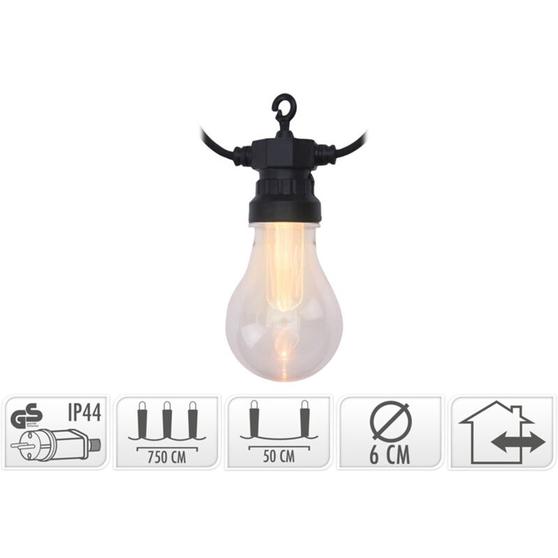 Lichtsnoer met 10 LED Reflector Lampen - voor buiten Lichtsnoer met 10 LED Reflector Lampen - voor buiten - Afbeelding 4