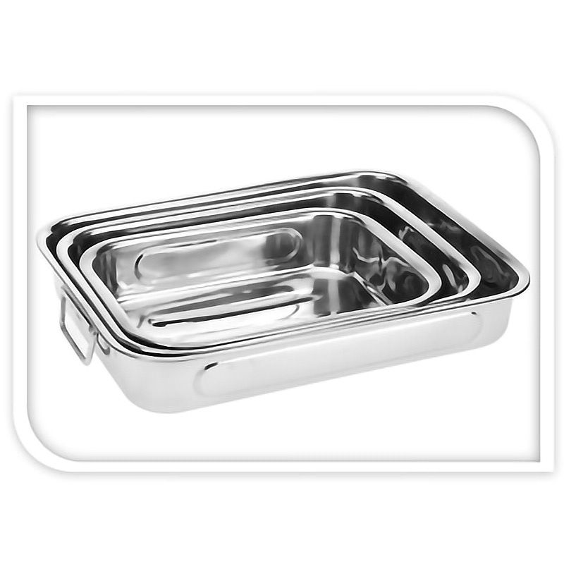 Braadslee - Ovenschalen - RVS - set van 3 Braadslee - Ovenschalen - RVS - set van 3 - Afbeelding 2