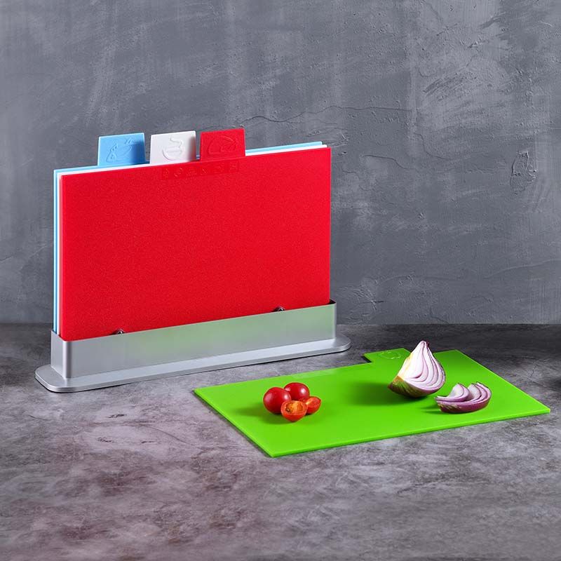 Ceruzo Index Snijplankenset - 4 stuks met Houder Ceruzo Index Snijplankenset - 4 stuks met Houder - Afbeelding 3