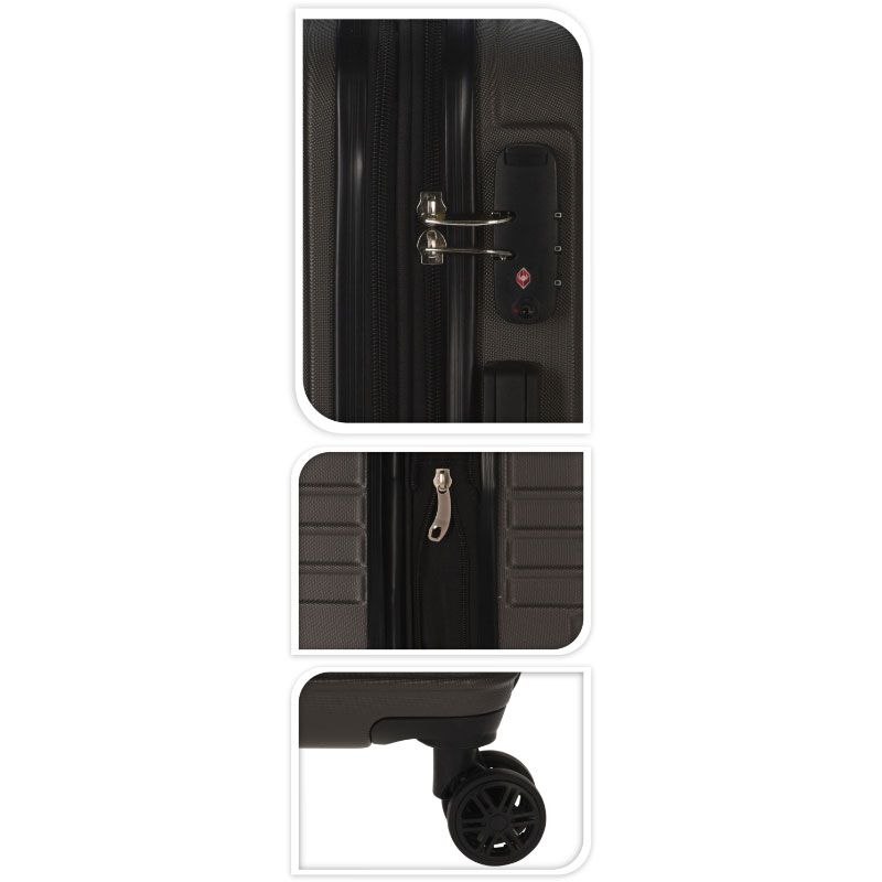 Explorer Kofferset - 2 Delig - 36L Handbagage + 60L Ruimbagage - TSA Slot - Expandable -Donkergrijs Explorer Kofferset - 2 Delig - 36L Handbagage + 60L Ruimbagage - TSA Slot - Expandable -Donkergrijs - Afbeelding 3