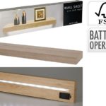 Wandplank met LED verlichting - Bruin