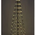 Kerstboom - Vlaggenmast - 210cm - 370 LED - Zwart Frame - Warm Wit