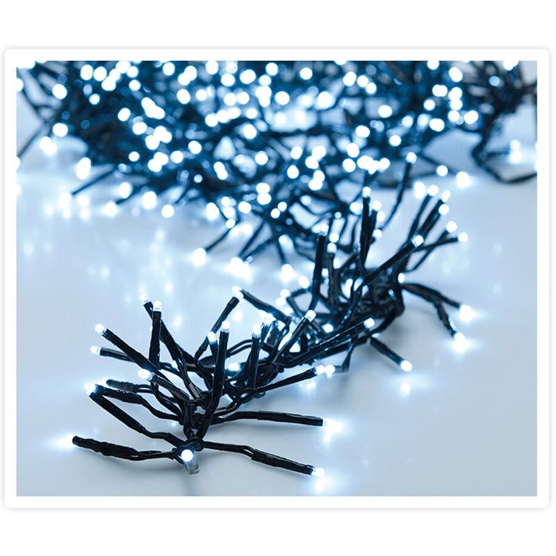 Clusterverlichting 192 led - 1.4m - wit - Batterij - Lichtfuncties - Geheugen - Timer Clusterverlichting 192 led - 1.4m - wit - Batterij - Lichtfuncties - Geheugen - Timer - Afbeelding 4