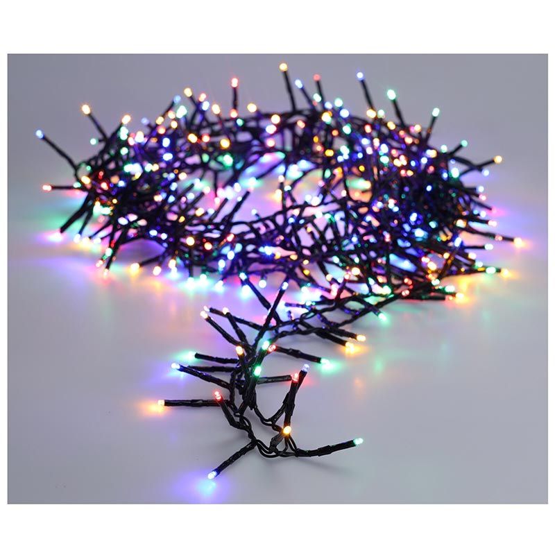 Maxi Cluster Kerstverlichting - 1000 led - 15m - multicolor - Timer - Lichtfuncties - Geheugen - Buiten Maxi Cluster Kerstverlichting - 1000 led - 15m - multicolor - Timer - Lichtfuncties - Geheugen - Buiten - Afbeelding 4