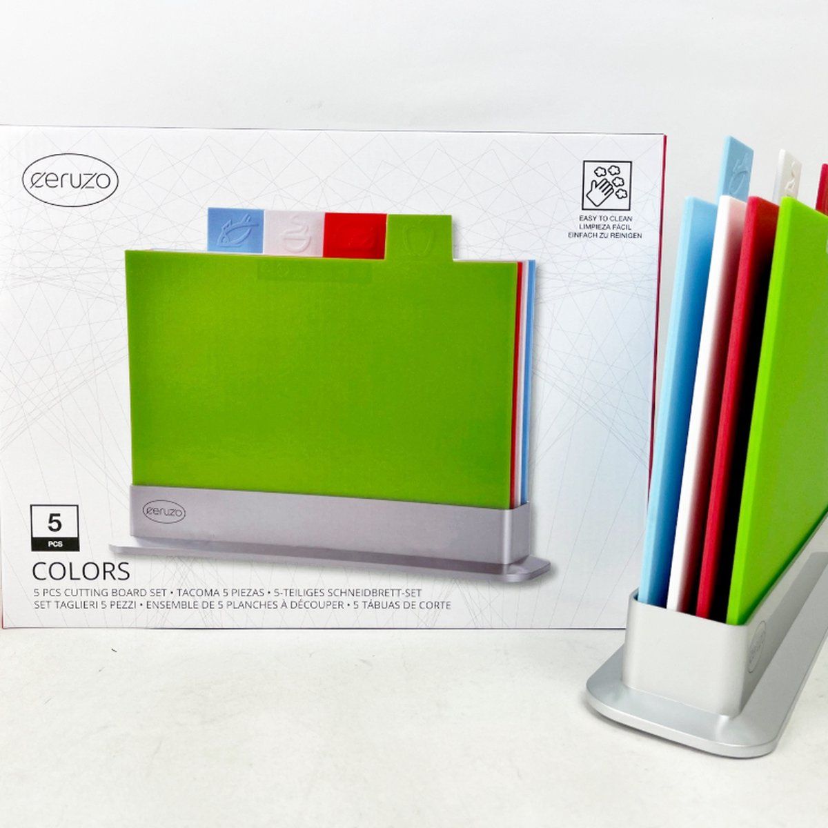 Ceruzo Index Snijplankenset - 4 stuks met Houder Ceruzo Index Snijplankenset - 4 stuks met Houder - Afbeelding 4