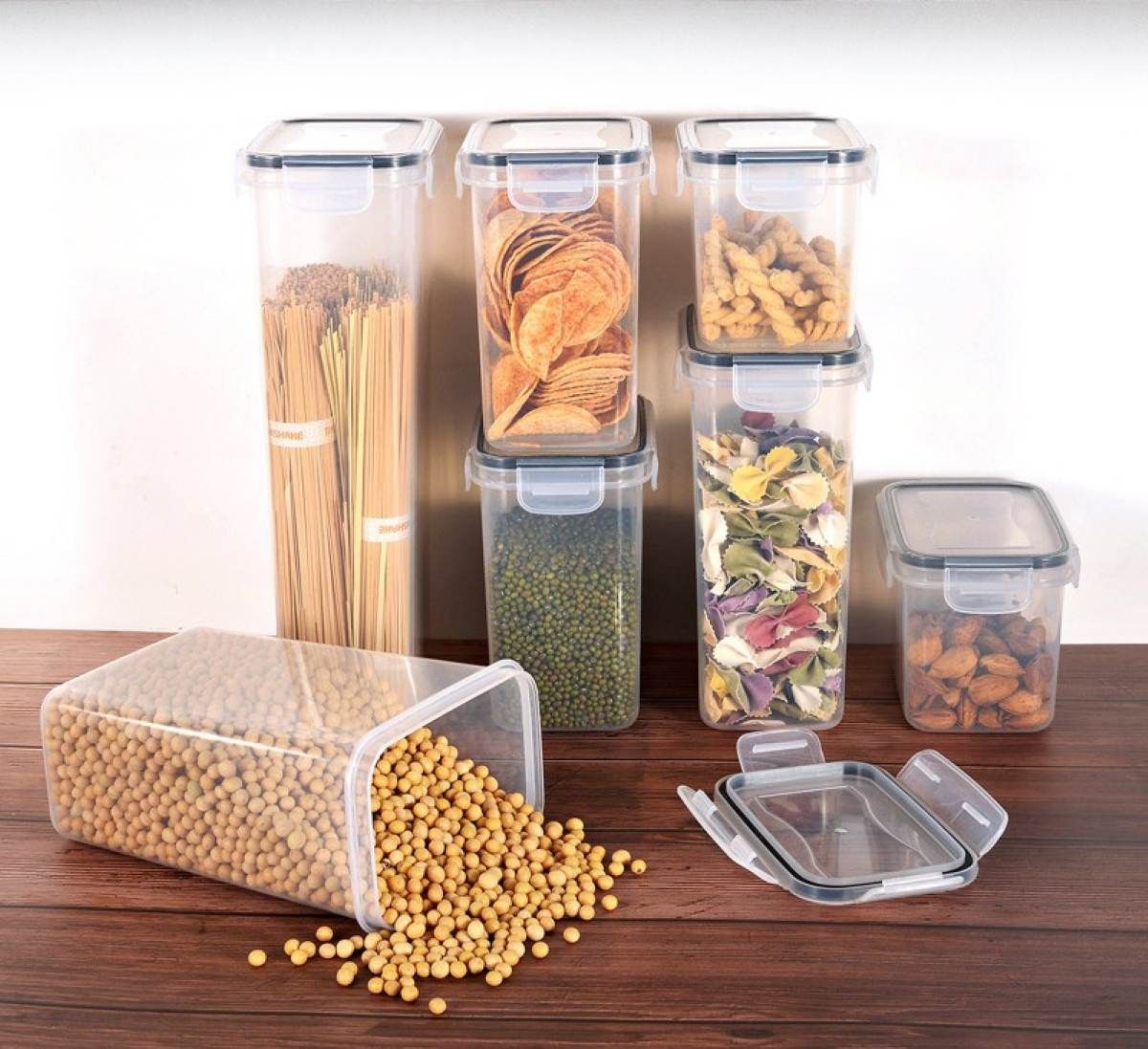 Ceruzo Bewaardozen - 7 Voorraaddozen met Deksel Ceruzo Bewaardozen - 7 Voorraaddozen met Deksel - Afbeelding 2