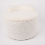 Kinderpoef met Opbergruimte - Wit met Creme