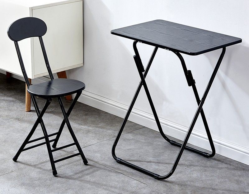 Ceruzo Klaptafel met Stoel - Zwart Ceruzo Klaptafel met Stoel - Zwart - Afbeelding 3