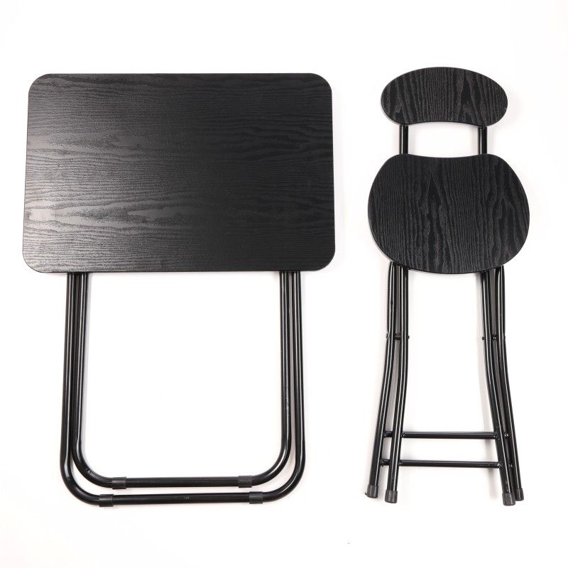 Ceruzo Klaptafel met Stoel - Zwart Ceruzo Klaptafel met Stoel - Zwart - Afbeelding 2