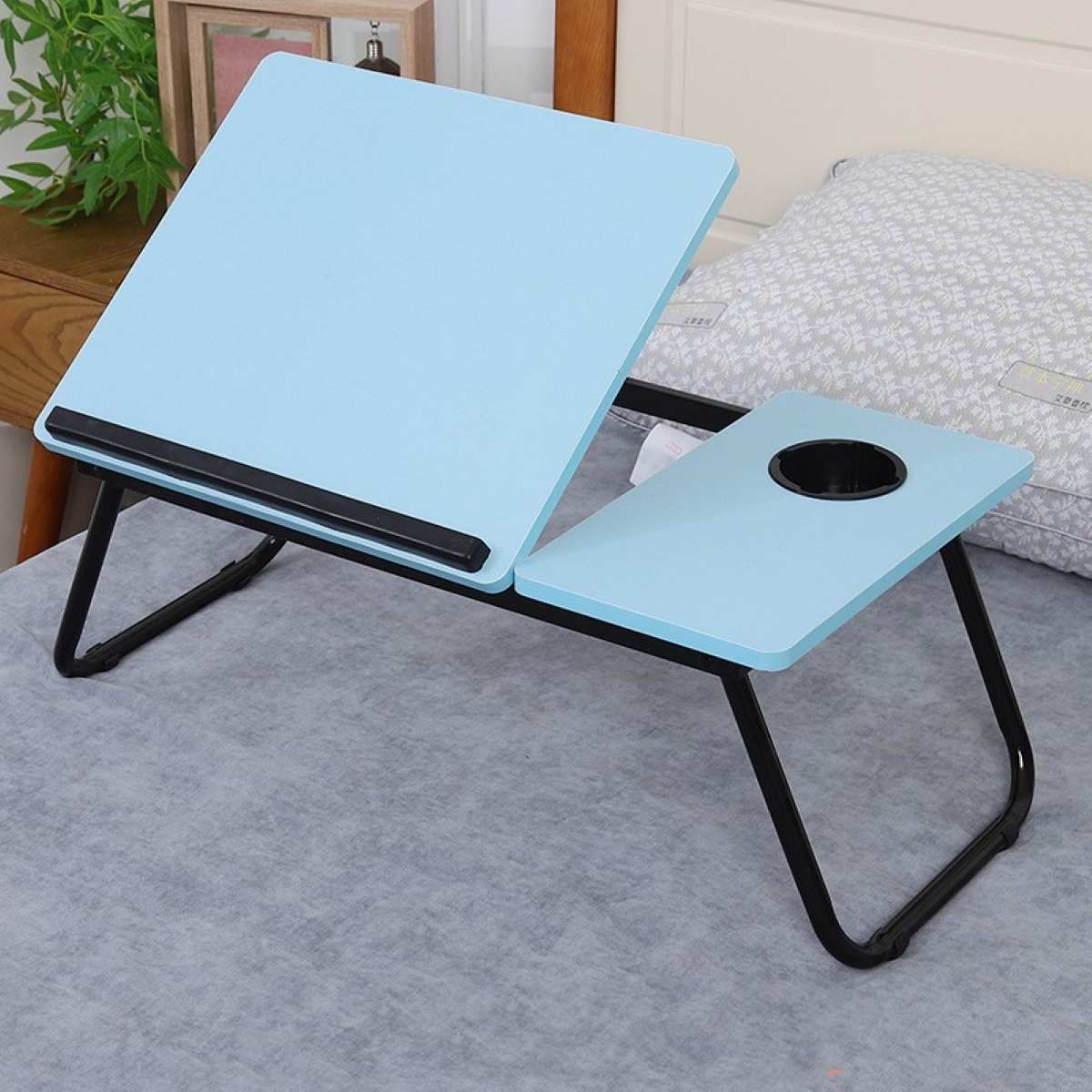 Ceruzo Bedtafel Verstelbaar Blauw- Laptoptafel - Ontbijttafel Ceruzo Bedtafel Verstelbaar Blauw- Laptoptafel - Ontbijttafel