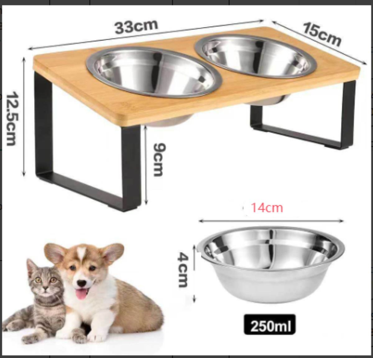 Ceruzo Dubbele Voerbak voor Huisdieren Ceruzo Dubbele Voerbak voor Huisdieren - Afbeelding 2