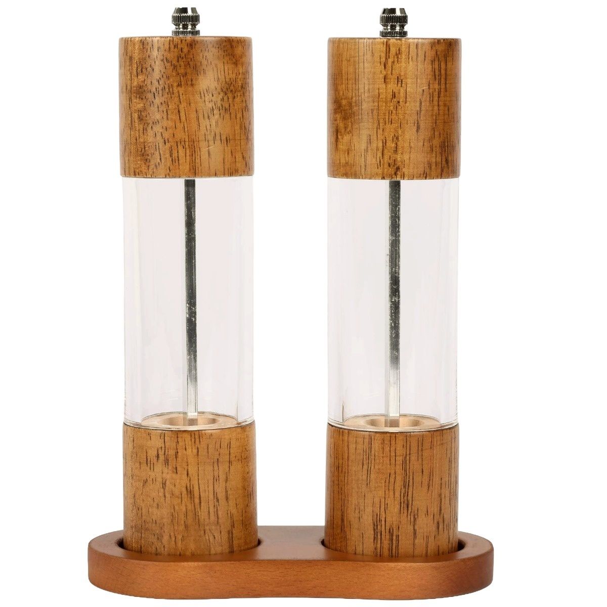 Ceruzo Pepermolen en Zoutmolen set - 21cm - Instelbare Maalgraad - Eikenhout Ceruzo Pepermolen en Zoutmolen set - 21cm - Instelbare Maalgraad - Eikenhout