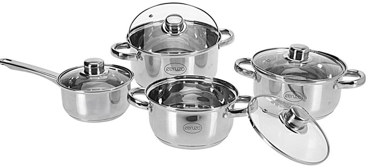 Ceruzo Pannenset 8-delig - alle Warmtebronnen - Inductie Ceruzo Pannenset 8-delig - alle Warmtebronnen - Inductie