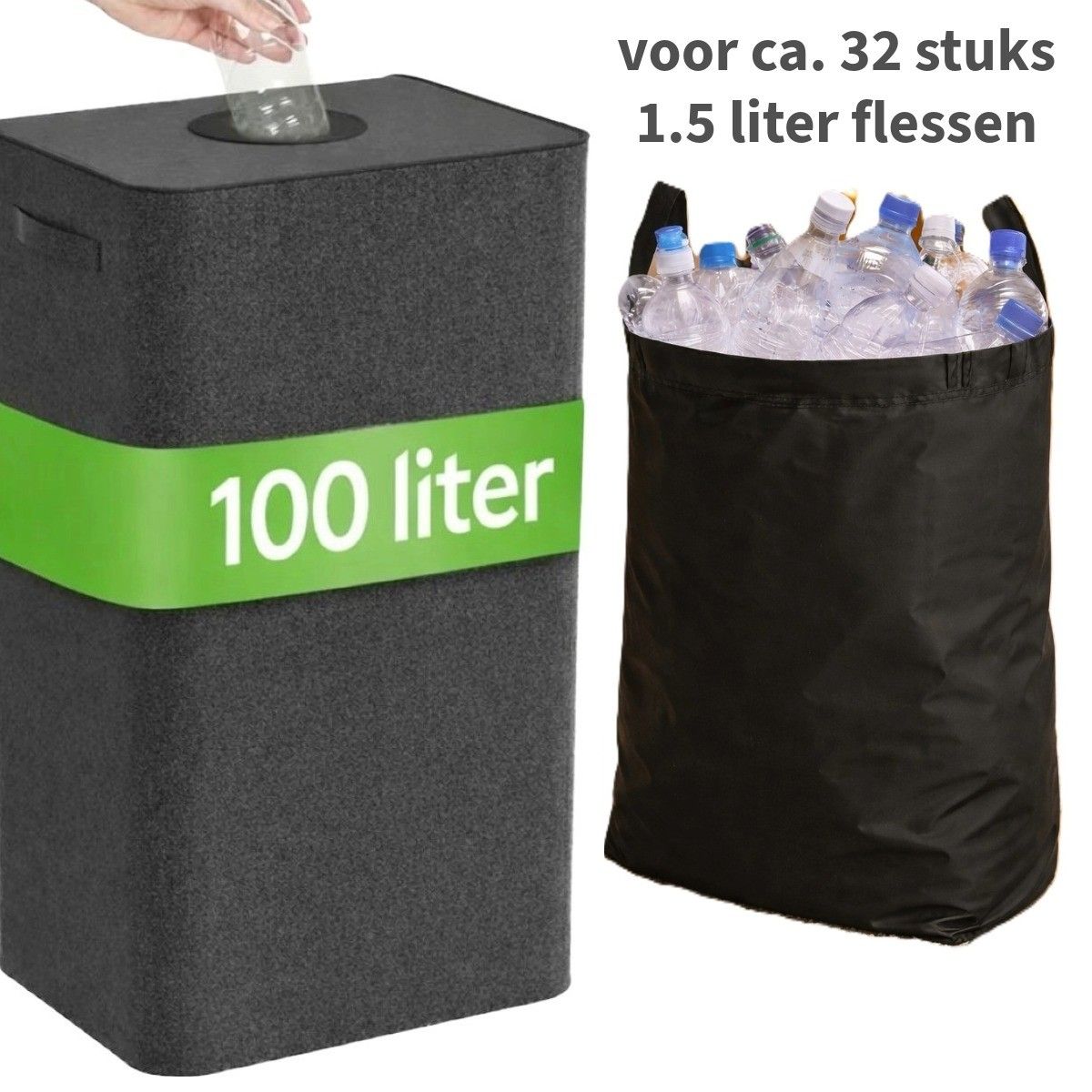 Ceruzo Statiegeld Container met Flessentas Ceruzo Statiegeld Container met Flessentas - Afbeelding 3