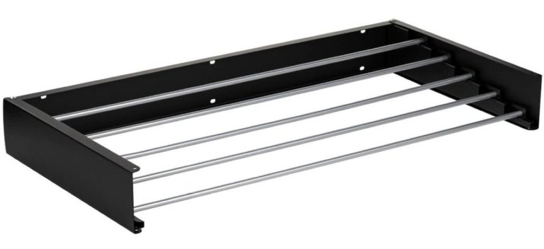 Ceruzo Wanddroogrek - 80 x 40 cm - Inklapbaar - Zwart