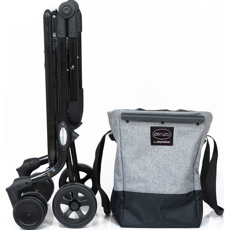 Ceruzo by Playmarket Easy Go Boodschappentrolley - Zwart-Groen Ceruzo by Playmarket Easy Go Boodschappentrolley - Zwart-Groen - Afbeelding 2