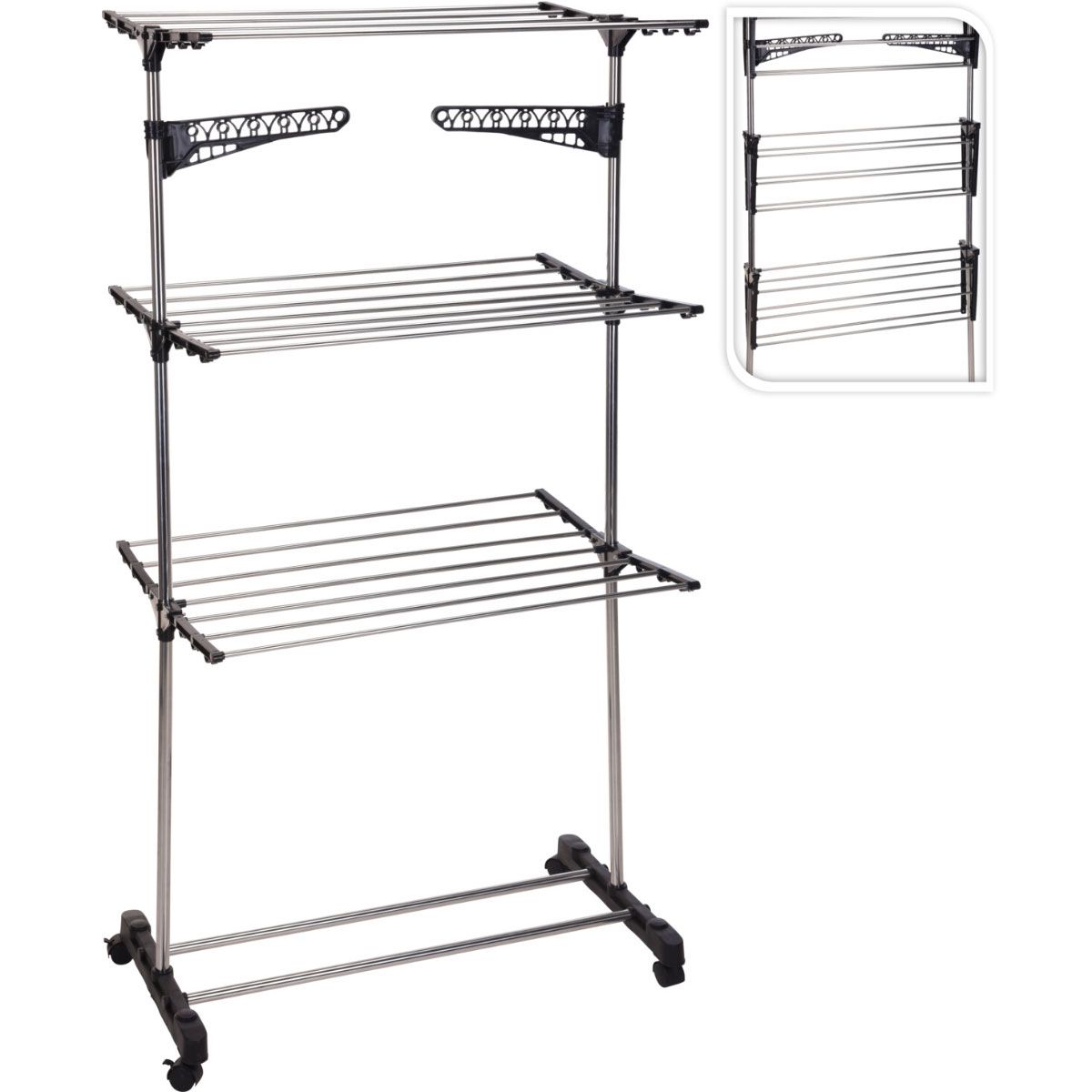 Droogrek toren - wit - inklapbaar - 17 meter drooglengte Droogrek toren - wit - inklapbaar - 17 meter drooglengte