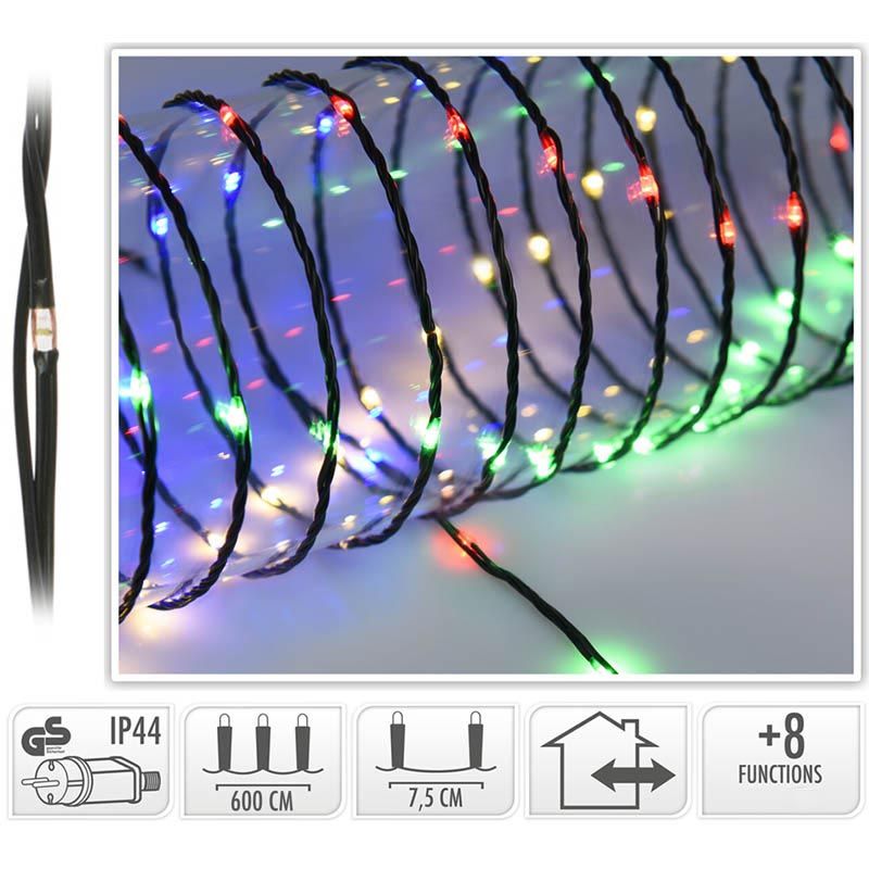 LED Verlichting 80 LED - 6 meter- multicolor - 8 Lichtfuncties - Soft Wire LED Verlichting 80 LED - 6 meter- multicolor - 8 Lichtfuncties - Soft Wire