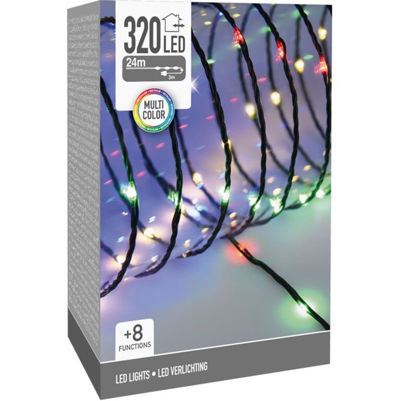 LED Verlichting 320 LED - 24 meter - multicolor - voor binnen en buiten - 8 Lichtfuncties - Soft Wire LED Verlichting 320 LED - 24 meter - multicolor - voor binnen en buiten - 8 Lichtfuncties - Soft Wire - Afbeelding 2