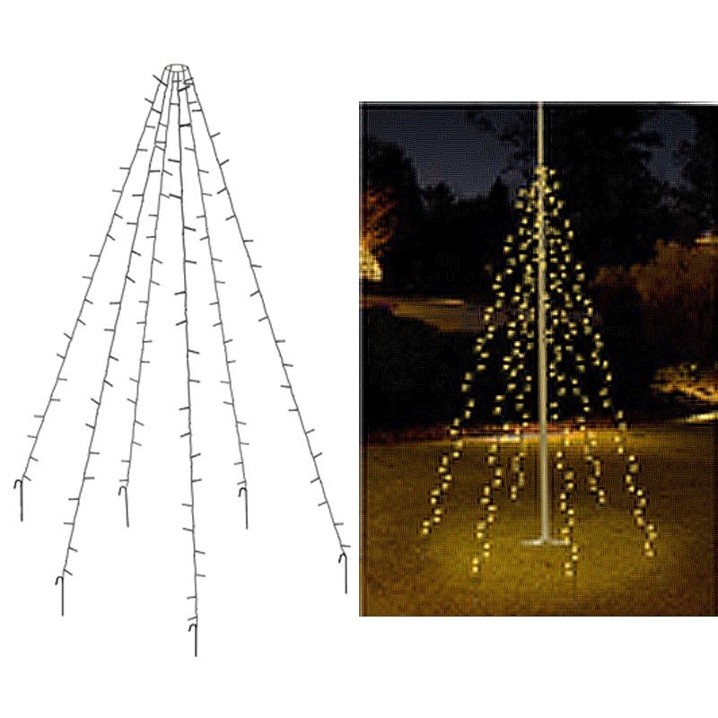 Vlaggenmast verlichting 400 LED's - 800cm Vlaggenmast verlichting 400 LED's - 800cm